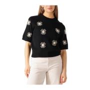 Zwarte Pullover Sweater Veelzijdig Chic Object , Black , Dames