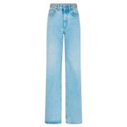 Moderne Wide Leg Cropped Jeans Paco Rabanne , Blue , Dames