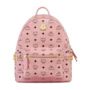 Stark rugzak in Visetos met zijstud MCM , Pink , Unisex