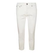 Witte Katoenen Denim Jeans met Logopatch PT Torino , White , Heren