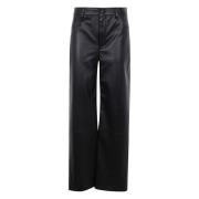 Leren broek voor stijlvolle outfits Loulou Studio , Black , Dames