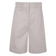 Denim Bermuda Shorts Patou , Beige , Dames