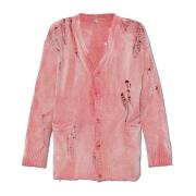 Cardigan met Vintage Effect R13 , Pink , Dames