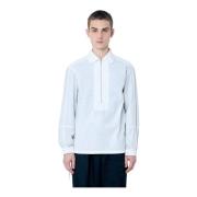 Katoenen Zip-Up Shirt Dries Van Noten , White , Heren