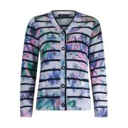 V-hals Cardigan met Mix Print Roberto sarto , Multicolor , Dames