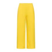 Geverfde Katoenen Broek Maliparmi , Yellow , Dames