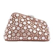 Beige Mini Clutch met Studs The Attico , Beige , Dames