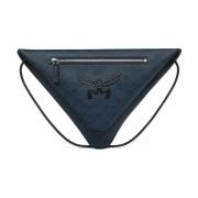 Lucht driehoekige Pouch in Lauretos MCM , Blue , Dames