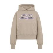 Neutrale Sweatshirt Chic Stijl Ss25 Gucci , Beige , Dames