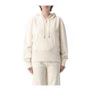 Hoodie met technische capuchon Hugo Boss , White , Dames