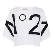 Casual Jersey T-shirt N21 , White , Dames