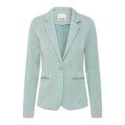 Groene Herringbone Blazer Jas Ichi , Green , Dames