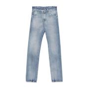 Blauwe Straight Leg Denim Jeans Maison Margiela , Blue , Dames