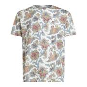 Wit Paisley Print Crewneck T-shirt Etro , Multicolor , Heren