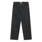 Regular Fit Denim Jeans Agolde , Black , Heren