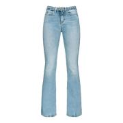 Blauwe Flared Vintage Jeans met Love Birds Gesp Pinko , Blue , Dames