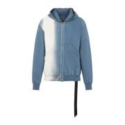 Blauwe Sweatshirt Stijl Ss25 Rick Owens , Blue , Heren