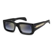 Zwart Blauw Goud Gespiegelde Zonnebril Eyewear by David Beckham , Blac...