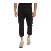 Denim straight fit broek met omgeslagen zomen Emporio Armani , Black ,...