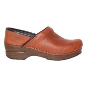 Stijlvolle Slip-On Leren Schoenen Dansko , Brown , Dames