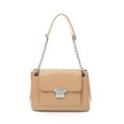 Pre-owned Leather chanel-bags Chanel Vintage , Beige , Dames