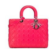 Pre-owned Leather dior-bags Dior Vintage , Pink , Dames