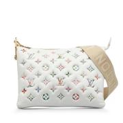 Pre-owned Leather louis-vuitton-bags Louis Vuitton Vintage , White , D...