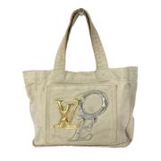 Pre-owned Cotton louis-vuitton-bags Louis Vuitton Vintage , Beige , Da...