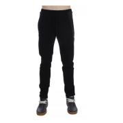 Stretch Katoenen Casual Broek Zwart Grijs Dolce & Gabbana , Black , He...