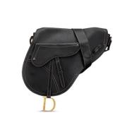 Pre-owned Leather crossbody-bags Dior Vintage , Black , Dames