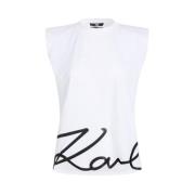 Top Con logo Karl Lagerfeld , White , Dames