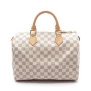 Pre-owned Canvas handbags Louis Vuitton Vintage , White , Dames