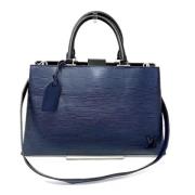 Pre-owned Leather totes Louis Vuitton Vintage , Blue , Dames