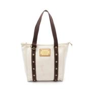 Pre-owned Canvas handbags Louis Vuitton Vintage , Beige , Dames