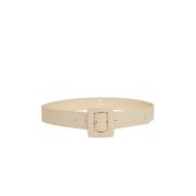 Vlinder Leren Riem Max Mara Weekend , Beige , Dames