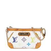 Pre-owned Canvas clutches Louis Vuitton Vintage , White , Dames