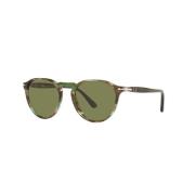 Gestreepte Groen/Licht Groen Zonnebril Persol , Green , Unisex