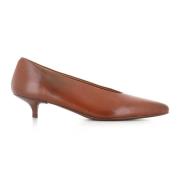 Bruin leren puntige neus pumps Marsell , Brown , Dames