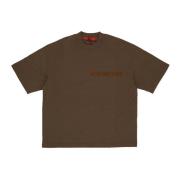 Khaki Heren Tee met 3D Print Acupuncture , Brown , Heren