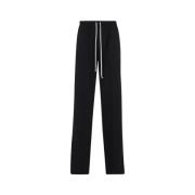 Zwarte Wollen Broek Elegante Stijl Rick Owens , Black , Heren