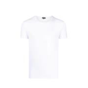 Slim Fit Stretch Katoenen T-Shirt Ermenegildo Zegna , White , Heren