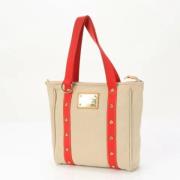 Pre-owned Canvas handbags Louis Vuitton Vintage , Beige , Dames