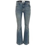 Wijd Uitlopende 5-Pocket Jeans DNM Pure , Blue , Dames