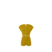 Gele elegante broek Elisabetta Franchi , Yellow , Dames