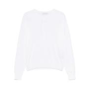 Witte Button-Up Sweater Lange Mouwen Dries Van Noten , White , Heren