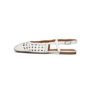 Witte Slingback Schoenen voor Dames Unisa , White , Dames