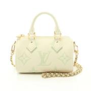 Pre-owned Leather louis-vuitton-bags Louis Vuitton Vintage , White , D...