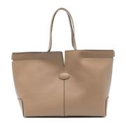 Leren Folio Tas in Beige Tod's , Beige , Dames