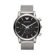 Heren Zilver Quartz Analoog Horloge Emporio Armani , Gray , Heren