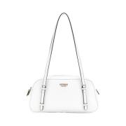 Elegante witte handtas met gouden details Guess , White , Dames